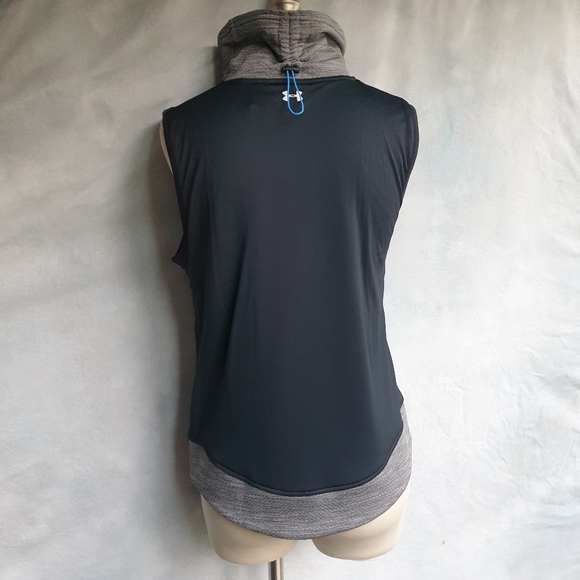 Under Armour ColdGear Reactor 3G Pullover Mock Neck Black & Grey Vest Jacket SM - Picture 10 of 16